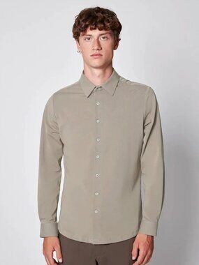 Projek Raw Beige Knit Long Sleeve Button-Up Shirt/25784